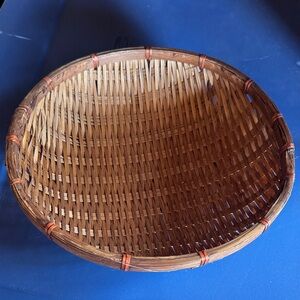 Handwoven Brown Wicker Decorative Basket